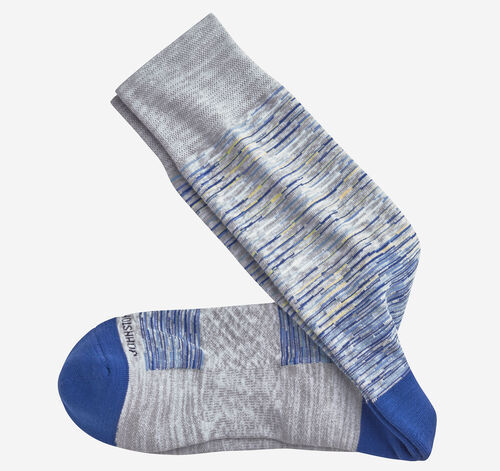 Space-Dyed Stripe Socks - Gray