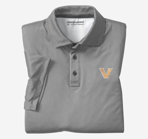 Collegiate XC+&trade; Gingham Polo - Vanderbilt University - Black Shirt
