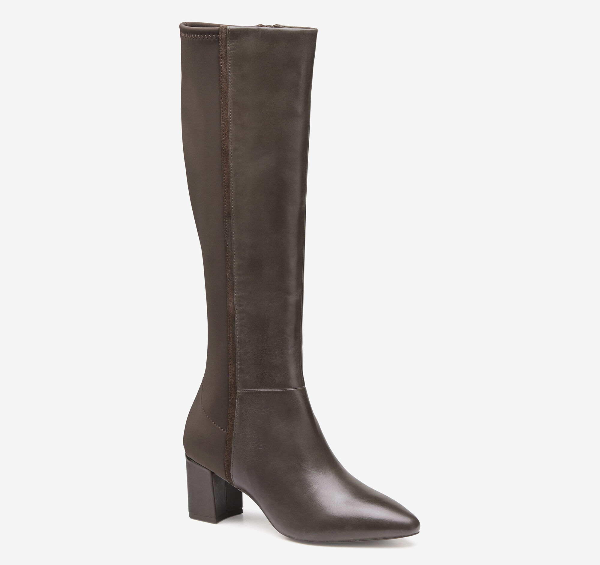 (取寄) ジョンストン&マーフィー レディース ヴィッキー トール ブーツ Johnston & Murphy women Vicki Tall Boots Dark Brown Women's Vicki Tall Boot in Dark Brown Calfskin/Spandex | Johnston