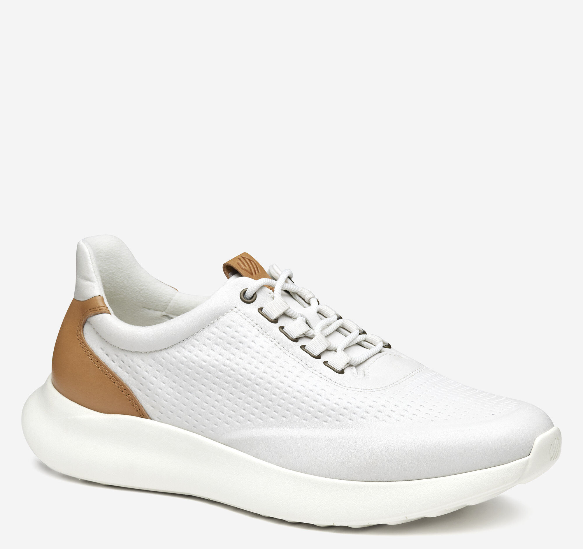 Men's Amherst 2.0 Embossed U-Throat in White Full Grain | Johnston