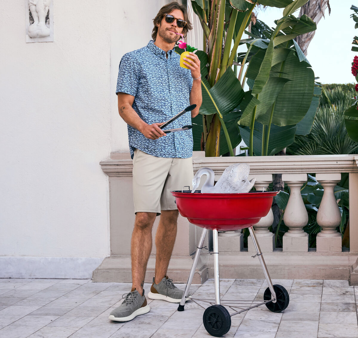 Printed Cotton Short-Sleeve Shirt image number null