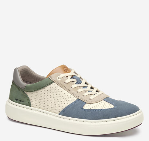 Anders T-Toe - Blue/Green Suede/White Full-Grain Leather