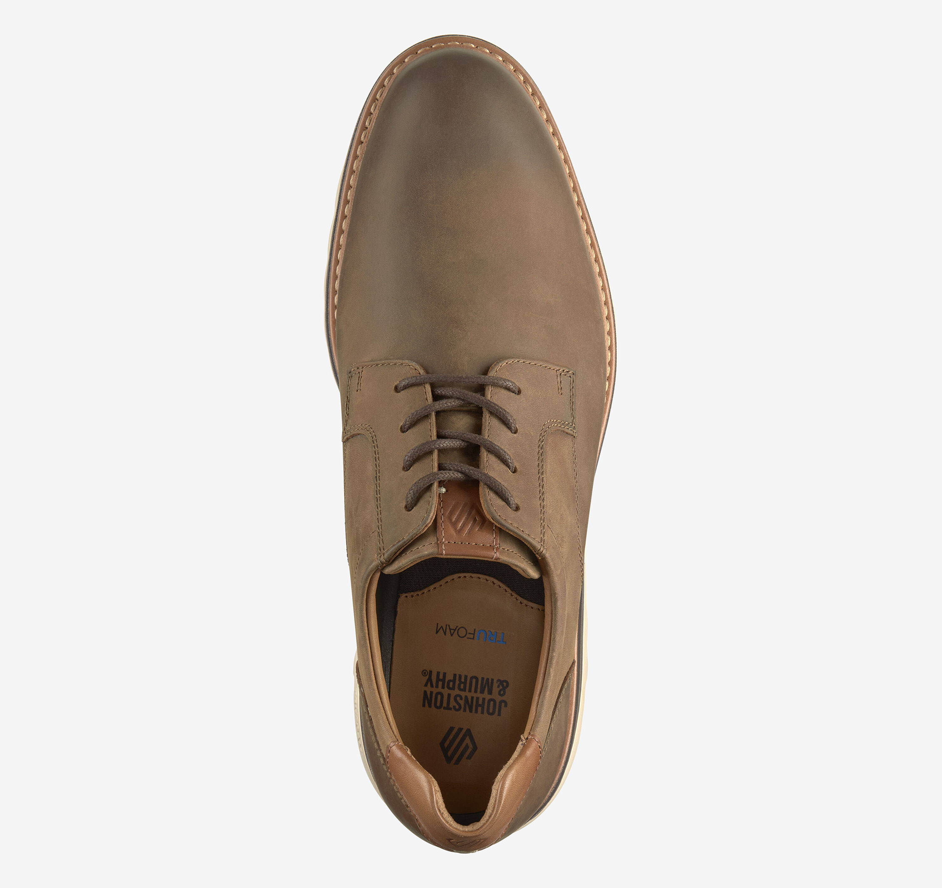 Johnston & Murphy Men's Braxton Plain Toe Shoe - Brown - Oxfords