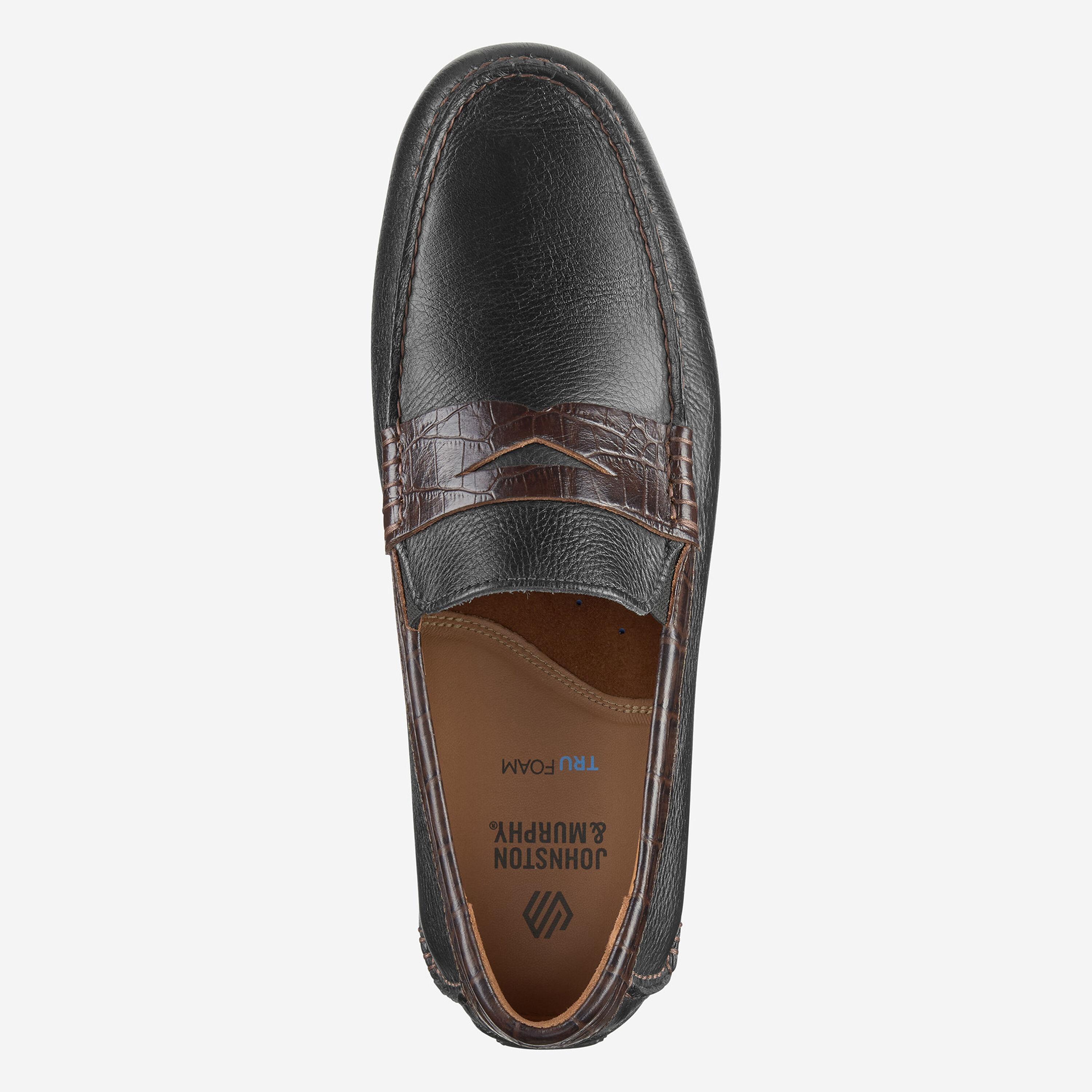 Johnston & Murphy Black and Brown Leather Loafers Johnston & Murphy Everett Suede Bit Loafers - Johnston  main image 2