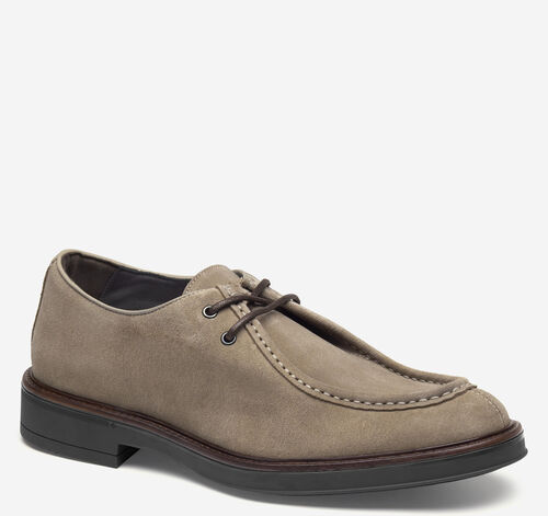 Brady Moc Toe Lace-Up - Gray Suede