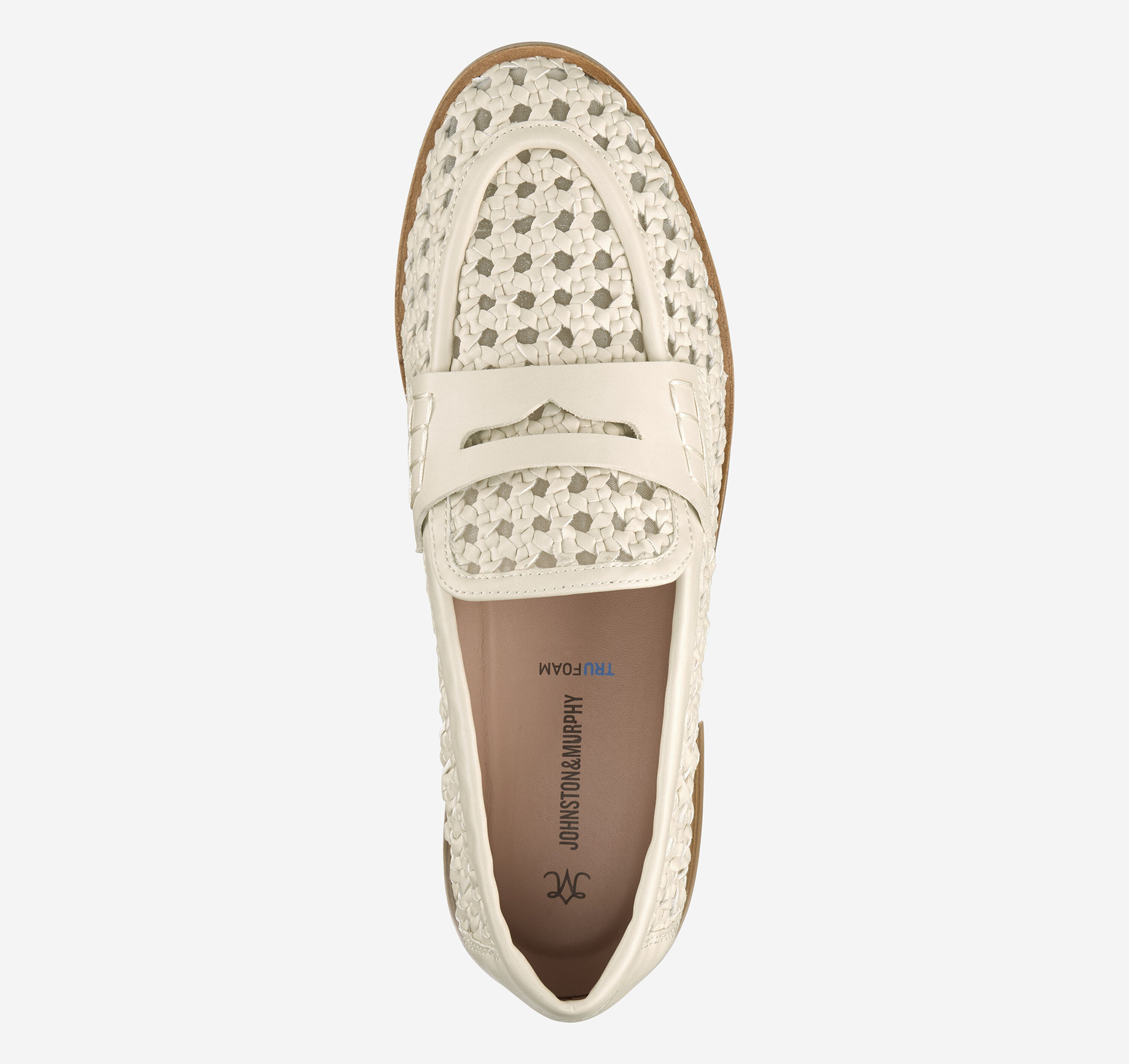 Johnston & Murphy Two Tone Woven Leather Dress Penny Loafers - size 11 Women main image 2