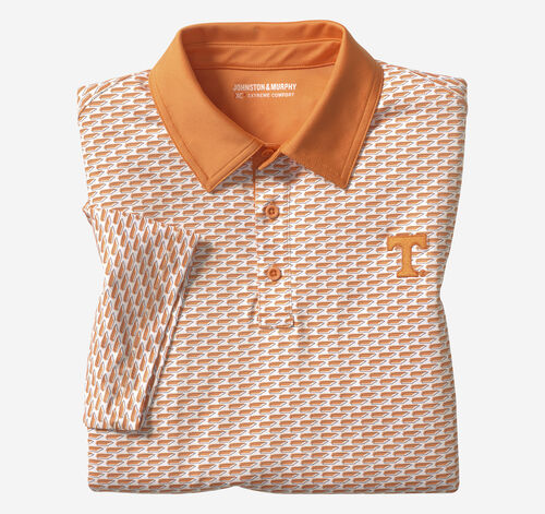 Collegiate XC+&trade; State Print Polo - University of Tennessee - Orange