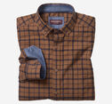 Long-Sleeve Twill Checked Shirt image number null