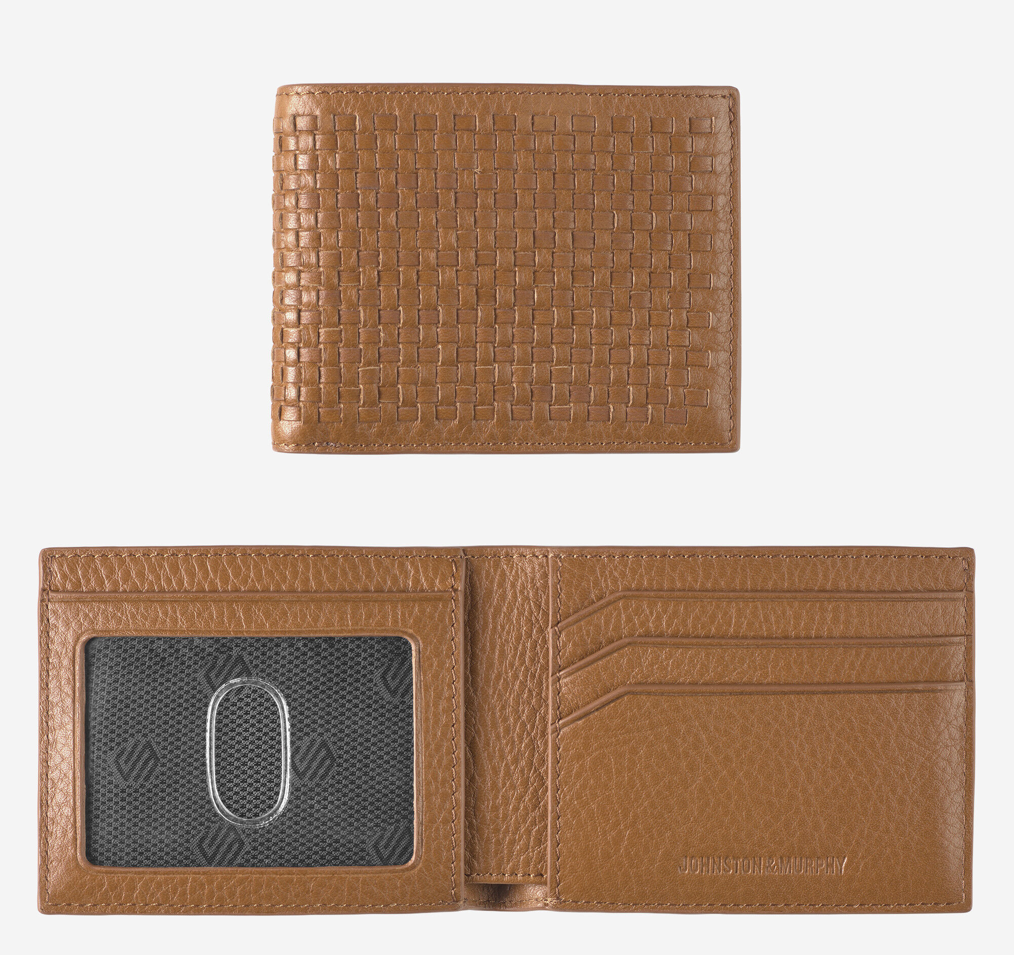 (取寄) ジョンストン&マーフィー メンズ キングストン ウーブン ビルフォールド Johnston & Murphy men Kingston Woven Billfold Brown Men's Kingston Woven Billfold in Brown | Johnston & Murphy