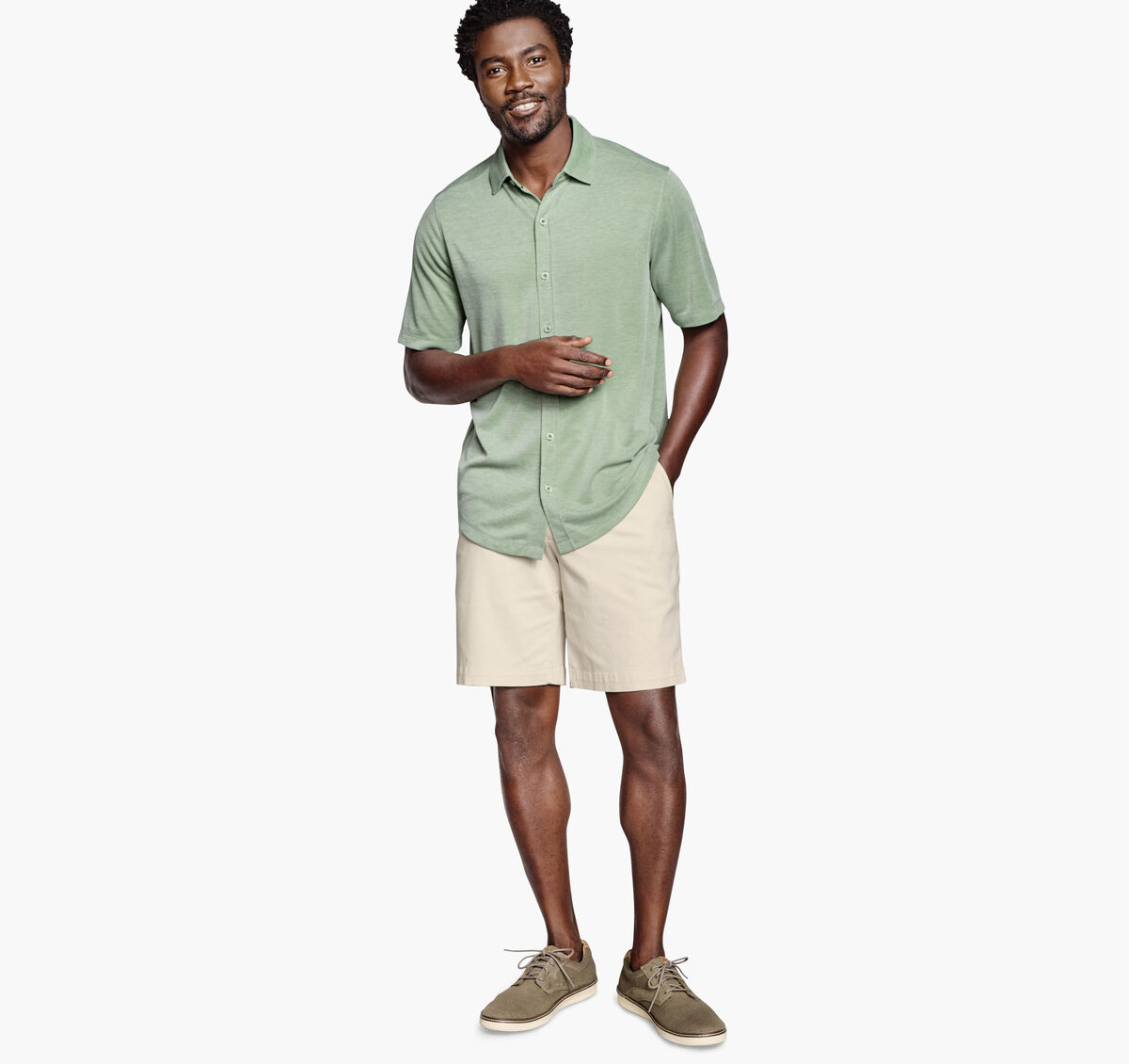 Vintage Birdseye Button-Front Shirt image number null