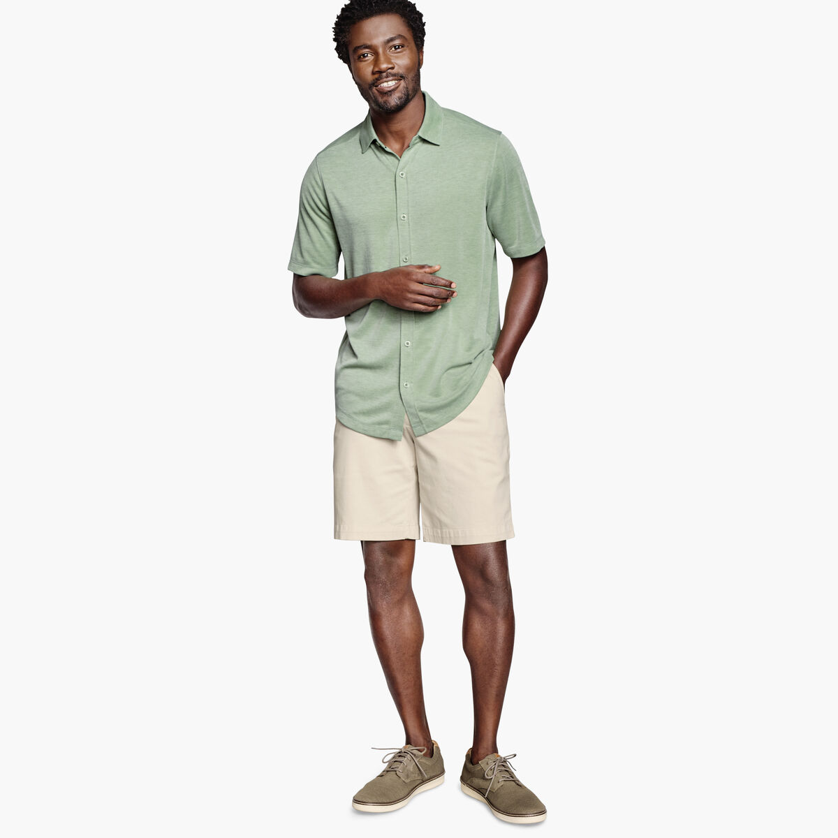 Vintage Birdseye Button-Front Shirt image number null