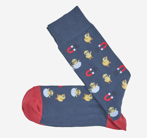 Novelty Socks - Navy Chick Magnet