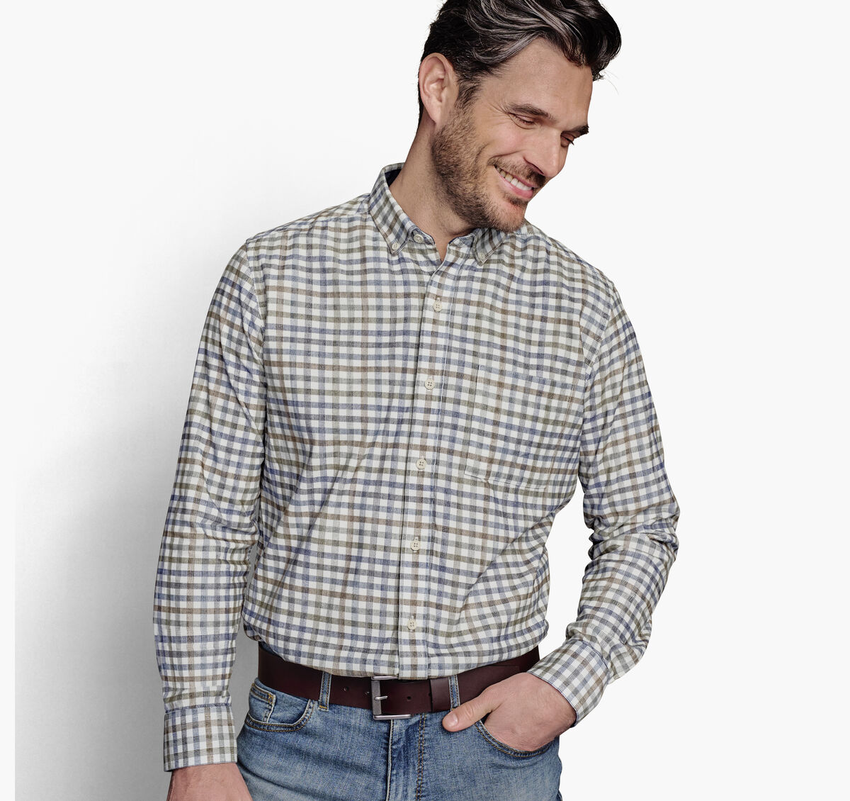 Plaid Corduroy Shirt image number null