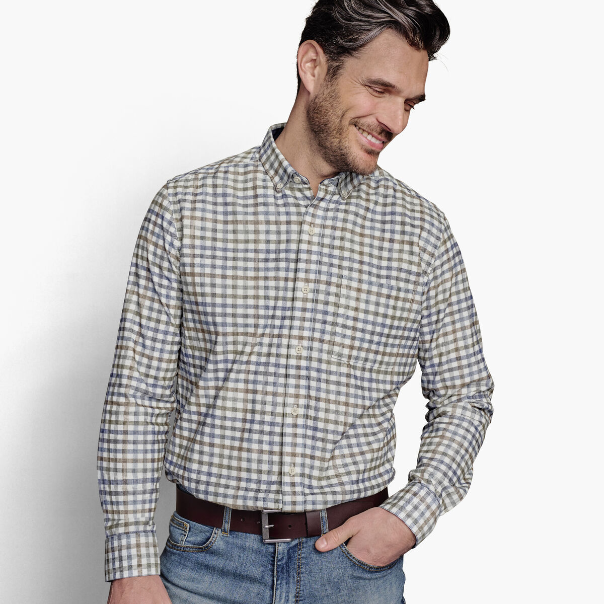 Plaid Corduroy Shirt image number null