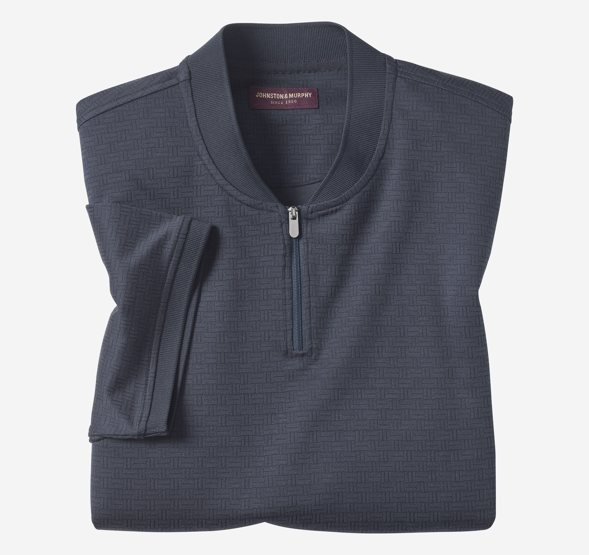 Men's Jacquard Zip Polo | Johnston & Murphy