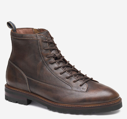 Britton Lace-to-Toe Boot - Dark Brown Bomber Leather