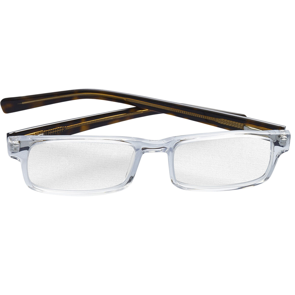 Clear & Tortoise Rectangular Readers image number null