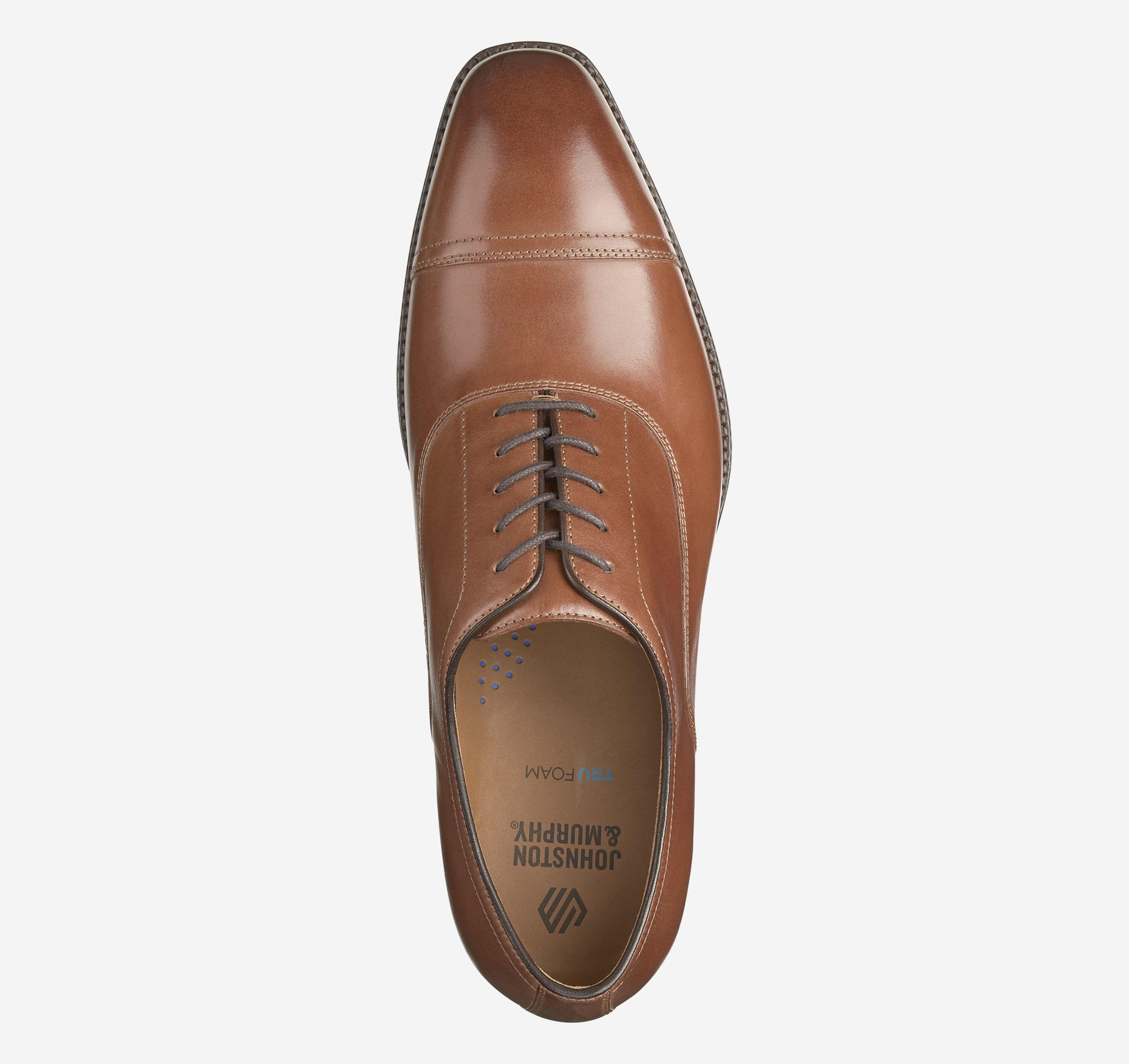 JOHNSTON & MURPHY Domani Italy LEATHER Cap Toe Mens OXFORDS Shoes 8M 41 Johnston & Murphy Domani Men main image 4
