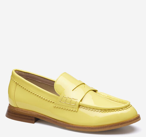 Gillian Penny Loafer - Yellow Patent Leather