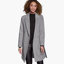 Wool-Blend Coat with Removable Knit Collar image number null