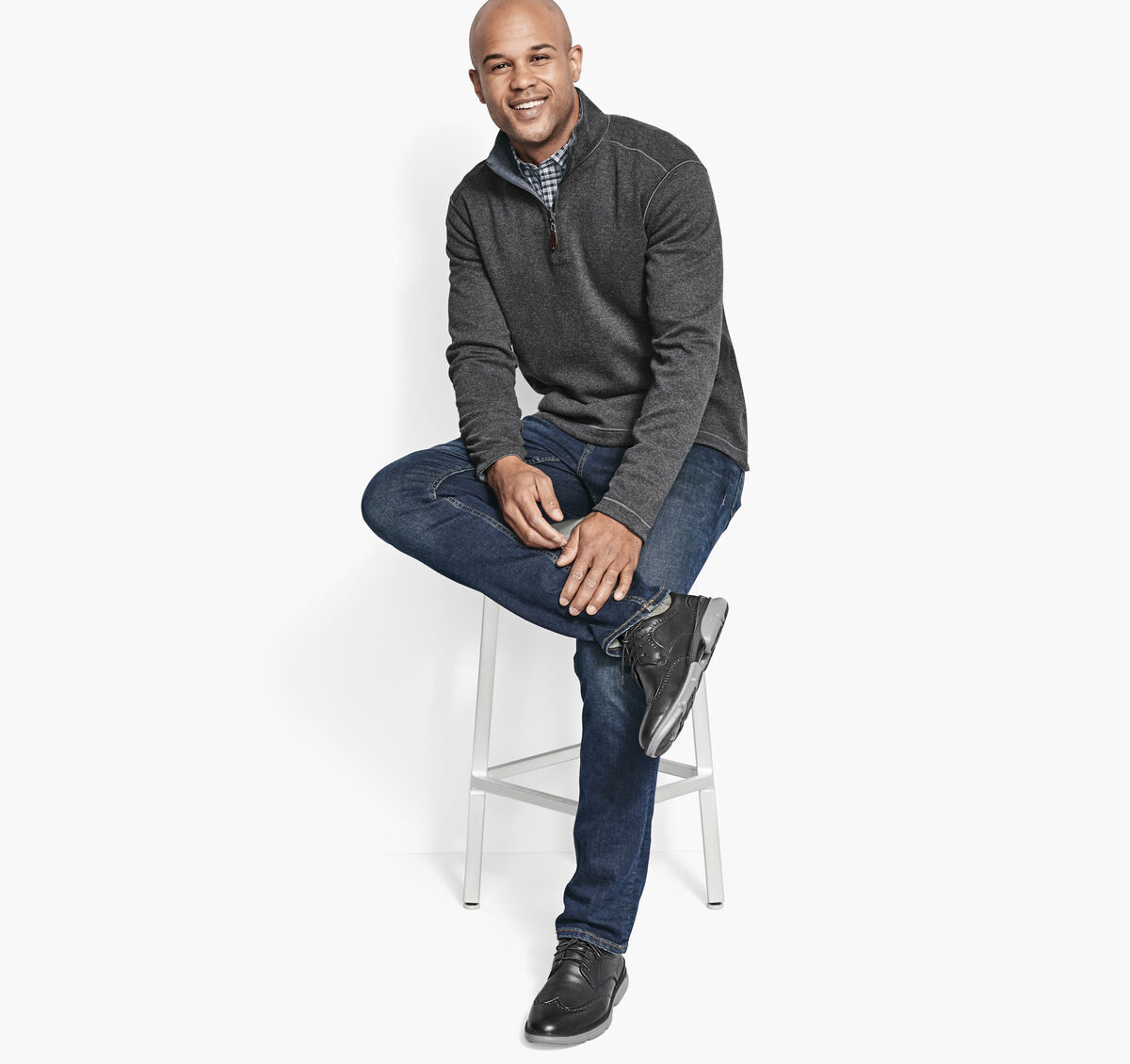 Reversible Solid Quarter-Zip image number null