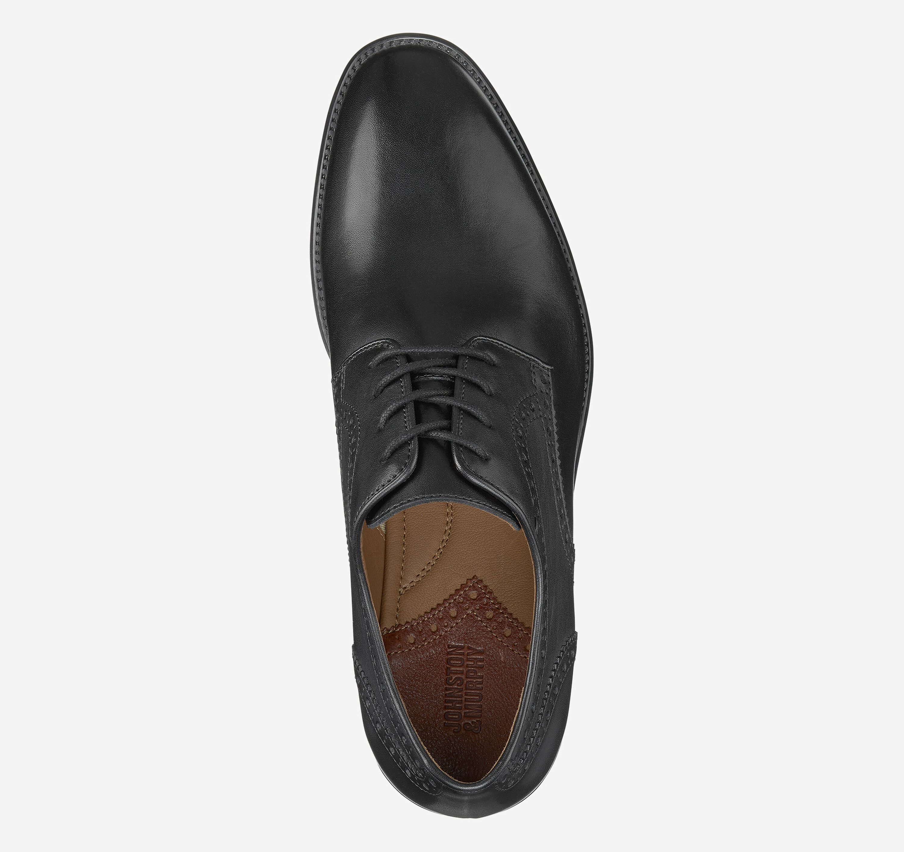 Johnston Murphy Shoes‎ Men 10.5 Henrick Plain Toe Black Full Grain Derby Men main image 4
