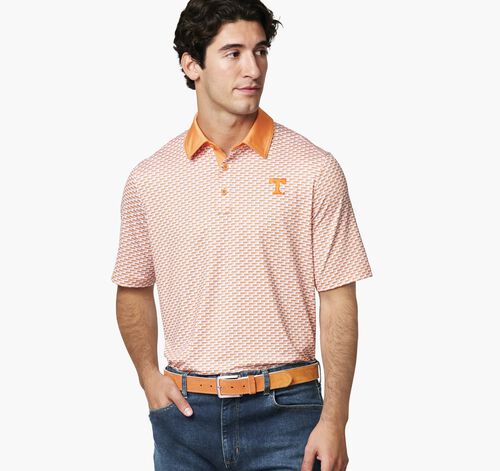 Collegiate XC+&trade; State Print Polo - University of Tennessee - Orange