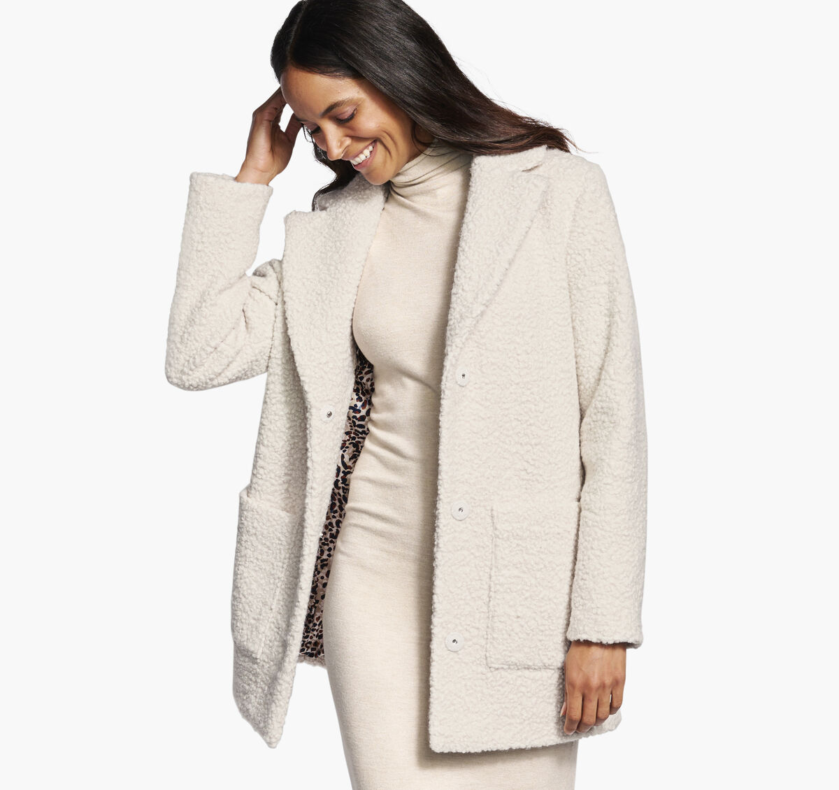 Faux-Fur Teddy Coat image number null