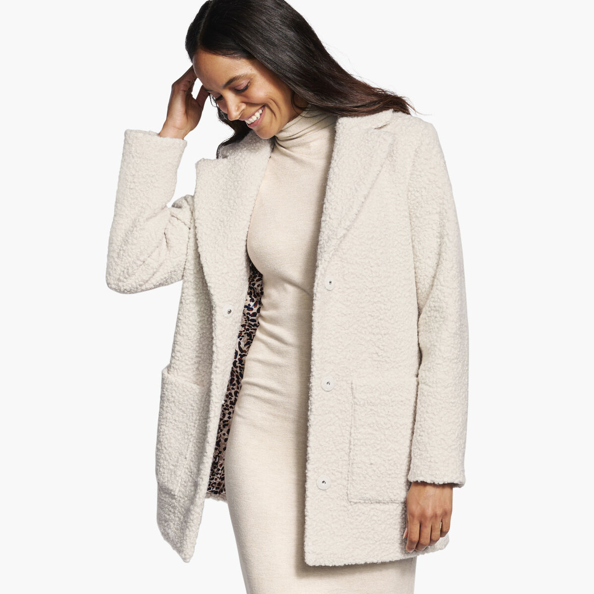 Faux-Fur Teddy Coat image number null