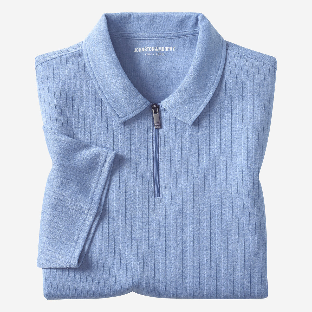 Finn Ribbed Zip Polo image number null