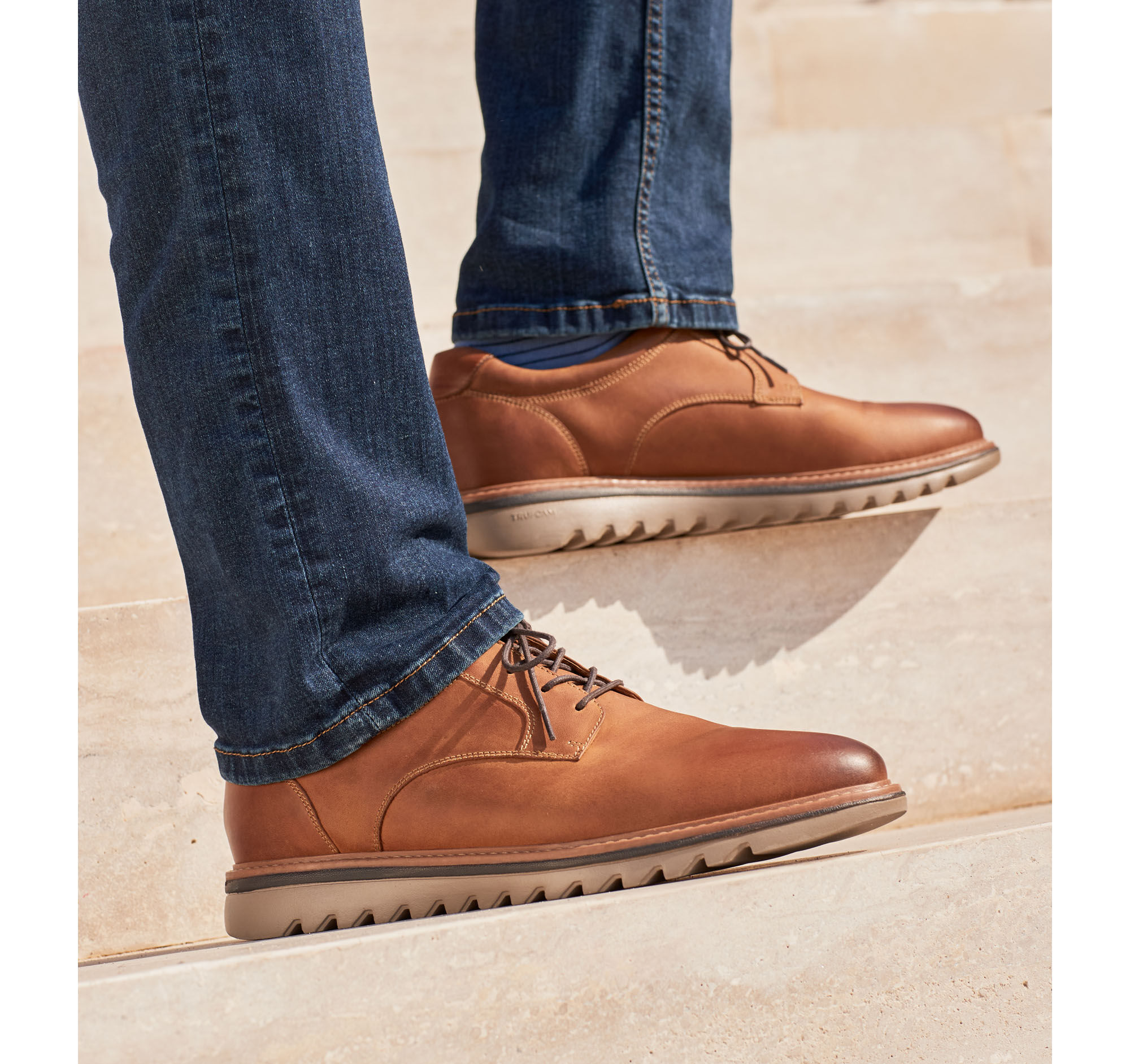Men's Braydon Plain Toe in Tan Full Grain | Johnston & Murphy