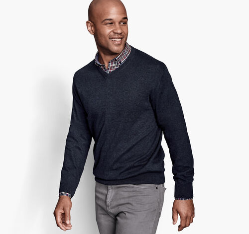 V-Neck Sweater - Navy
