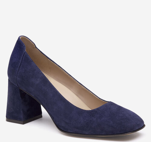 Whitney Pump - Navy Kid Suede