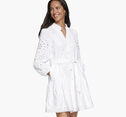 Button-Front Eyelet Dress image number null