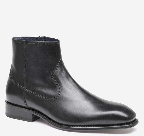 Ashton Inside-Zip Boot - Black Hand-Finished Full-Grain Leather