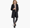 Wool-Blend Coat with Removable Knit Collar image number null