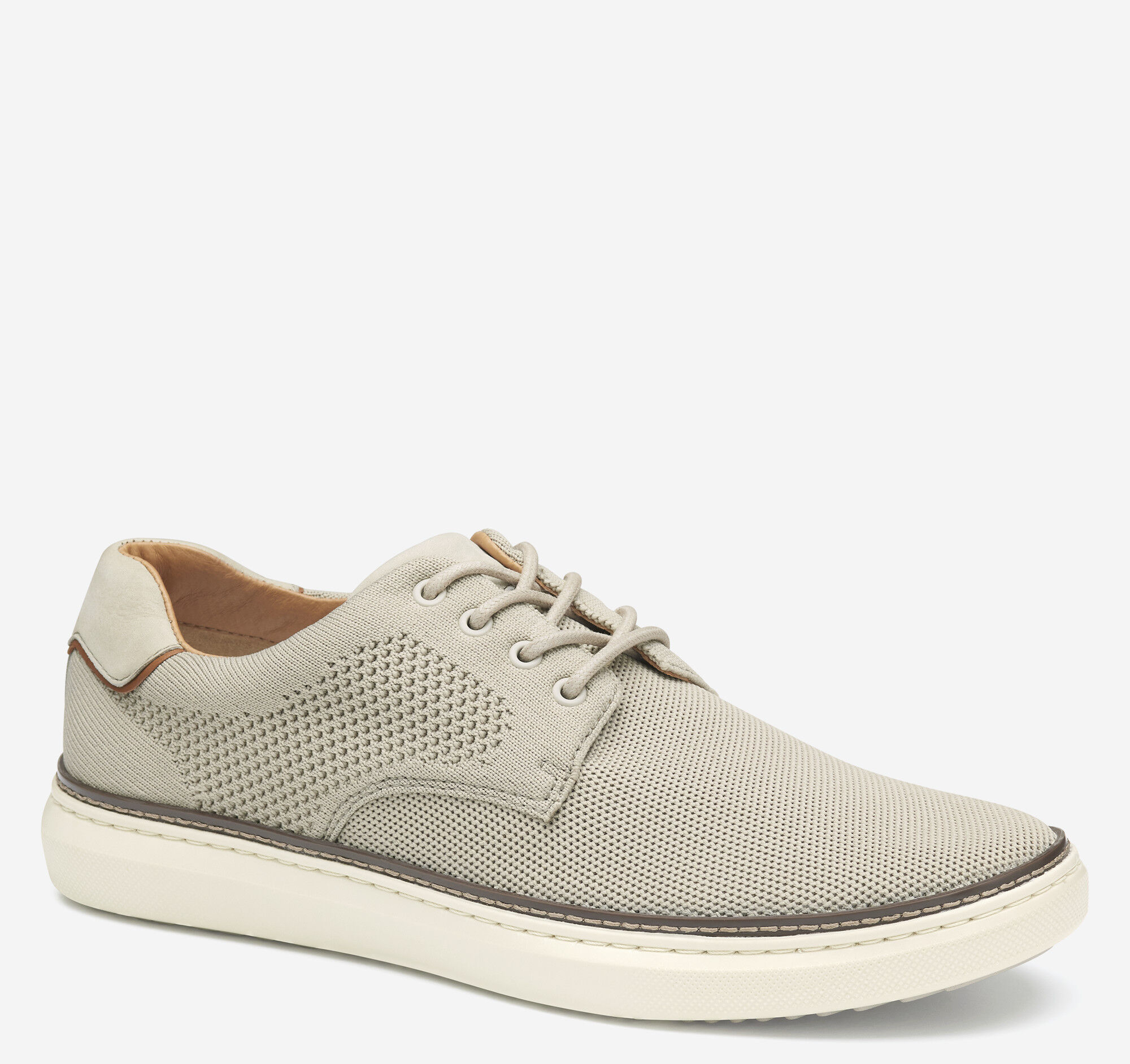 Men's McGuffey 2 Knit Plain Toe in Beige Knit | Johnston & Murphy