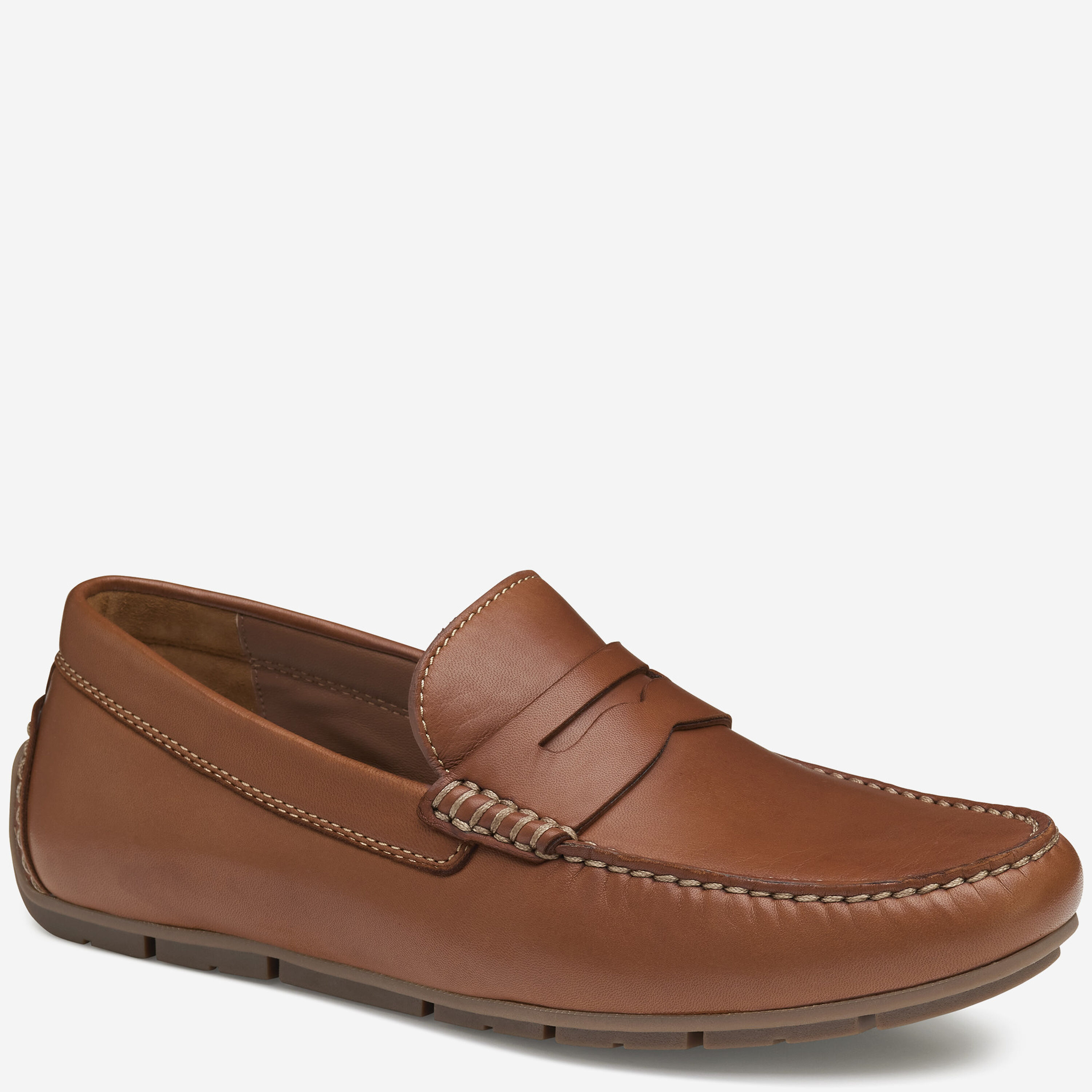 Johnston & Murphy Chestnut Baldwin Driver Penny Loafer Leather Slip-Ons Men main image 3