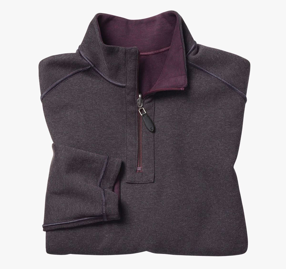 Reversible Solid Quarter-Zip image number null