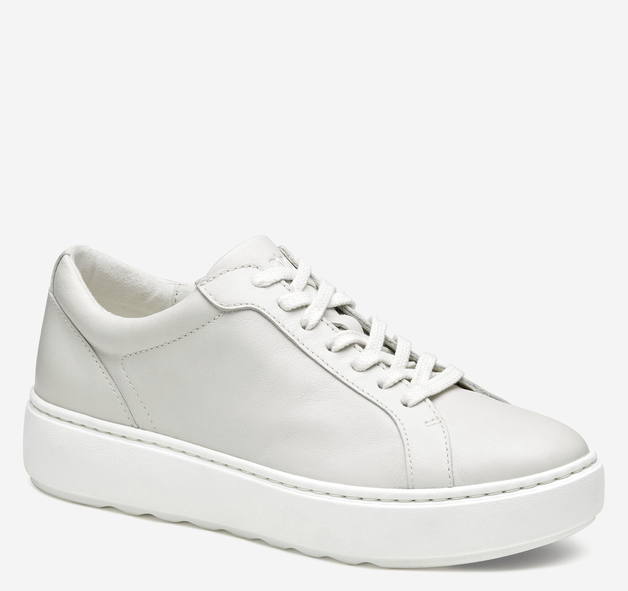 Women's Cammie Lace-Up in White Tumbled Full Grain | Johnston & Murphy