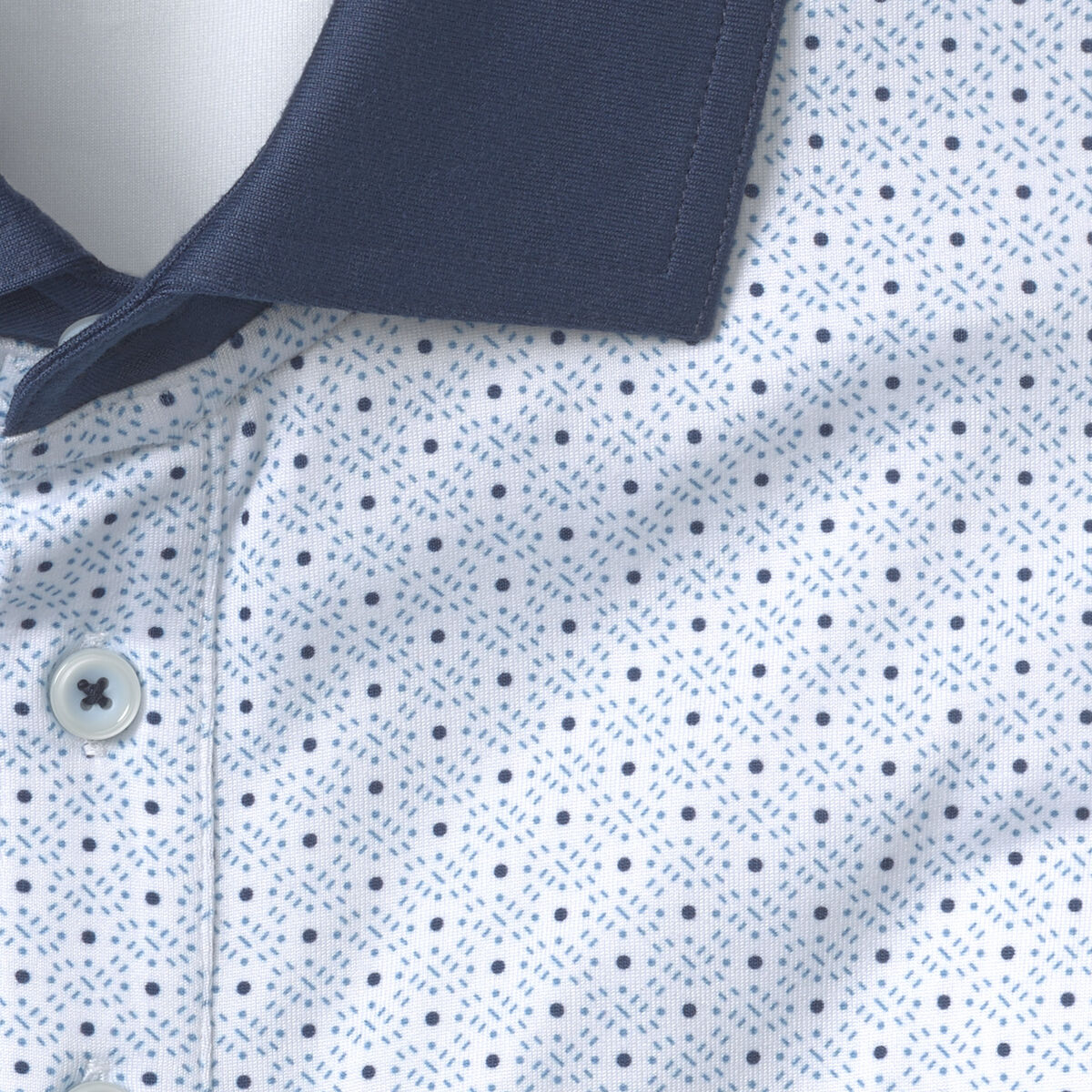 XC4® Performance Solid-Collar Print Polos + Cool Degree™ image number null