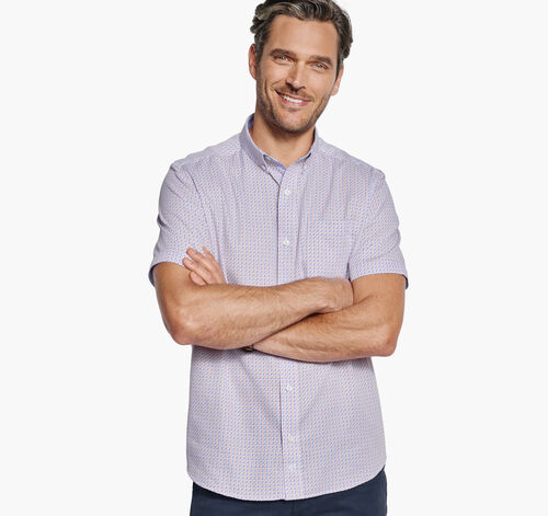 Textured Cotton Short-Sleeve Shirt