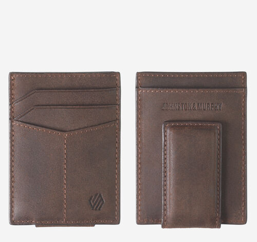 Rhodes Front Pocket Wallet - Brown Bomber Leather