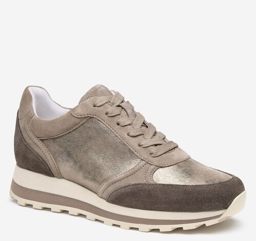 Piper Lace-Up - Taupe Multi Kid Suede/Metallic Italian Kid Suede