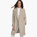 Wool-Blend Coat with Removable Knit Collar image number null
