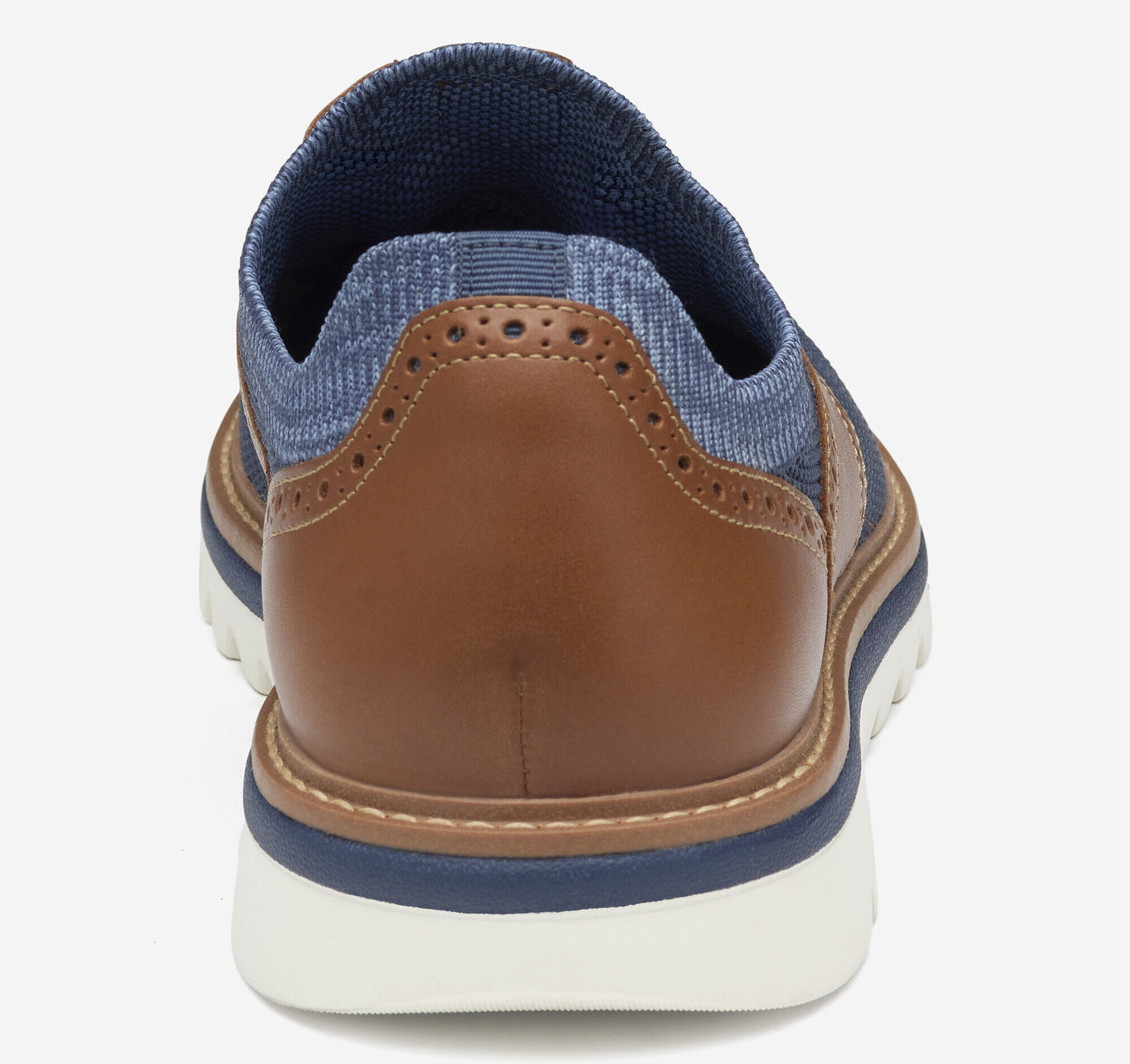 Men's Braydon Knit Saddle in Navy Knit/Tan Full Grain | Johnston