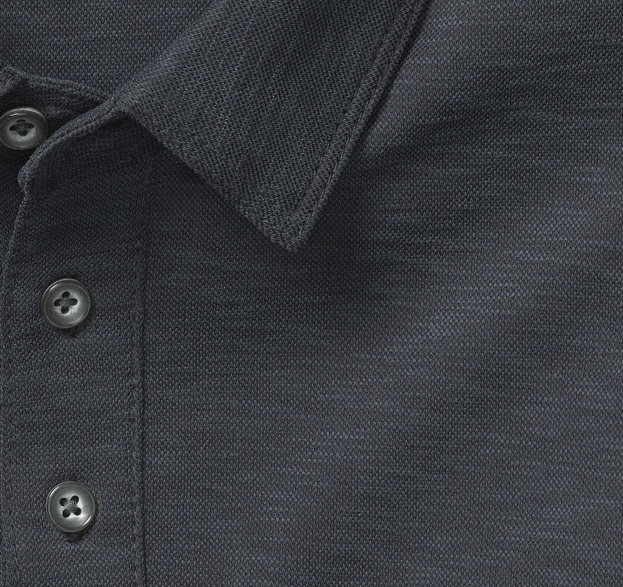 Men's Vintage Slub Polo in Black | Johnston & Murphy