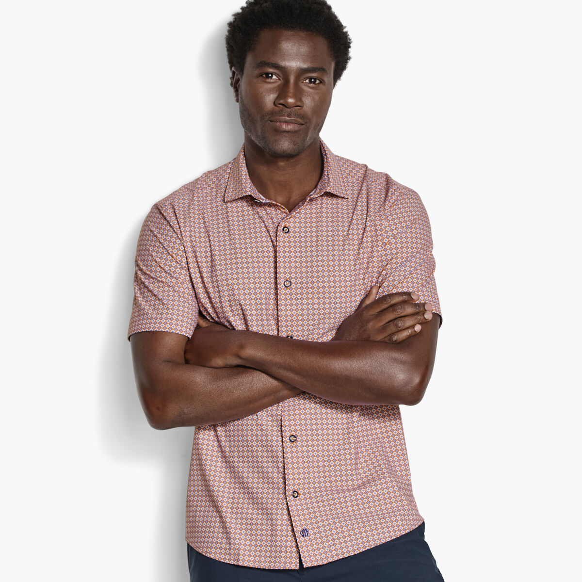 XC+&trade; Motion Short-Sleeve Print Knit Shirt image number null