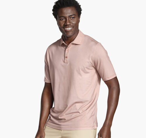 XC+&trade; Ace Performance Polo - Orange/White Gingham