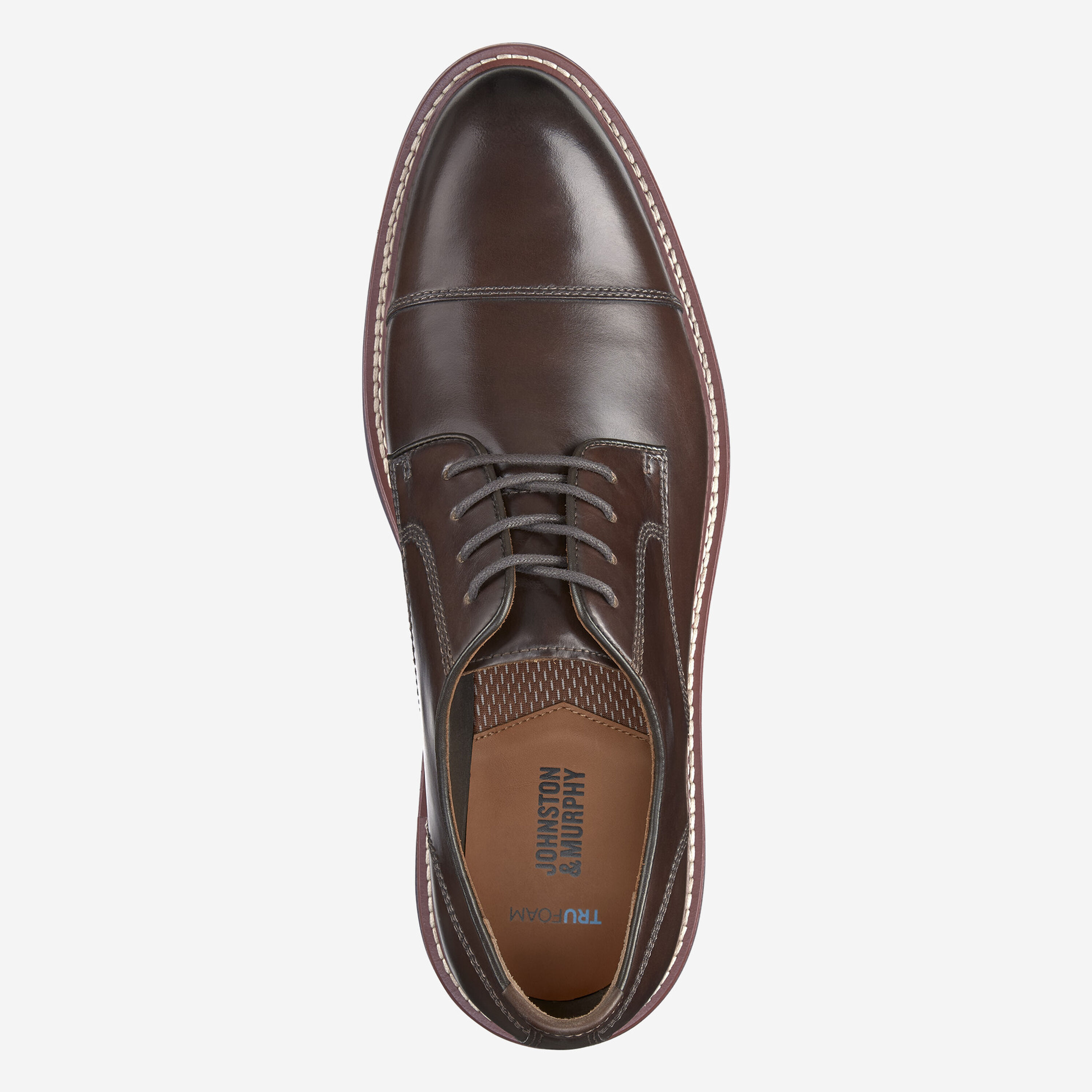 NWT - Johnson And Murphy Upton Dress Shoes Mahogany Full Grain Size 11.5 Regular Size 11.5 - Johnston & Murphy Upton Plain Toe - Mahogany  main image 4
